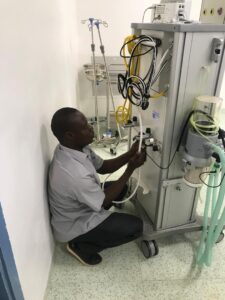 Anesthesia machine installation