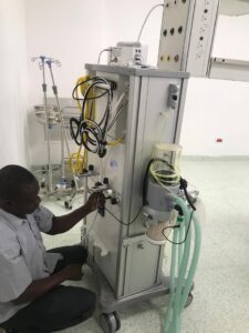 Anesthesia machine installation 2
