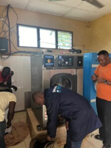 Reviving of of abandoned washing machine and dryer at St Joseph hospital, Jirapa